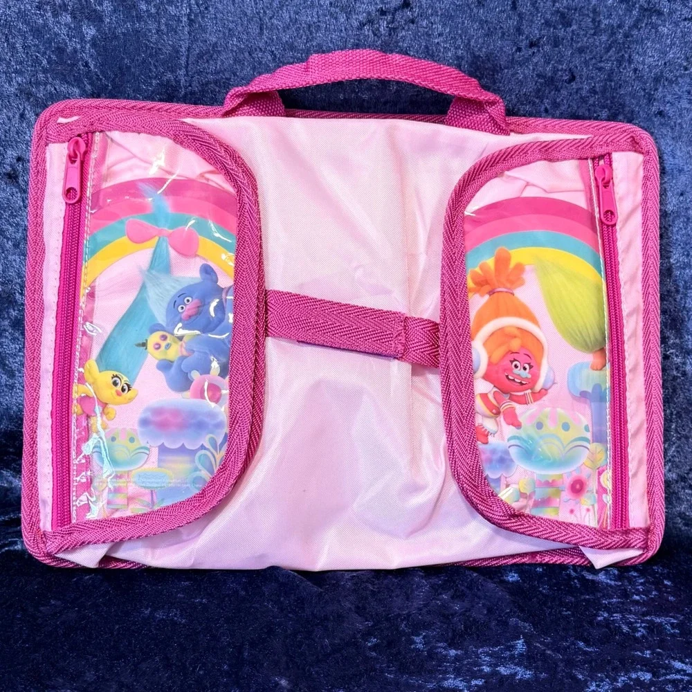 Trolls Cupcakes and Rainbows Art Case Travel Organizer Pink Blue‎ Kids 10